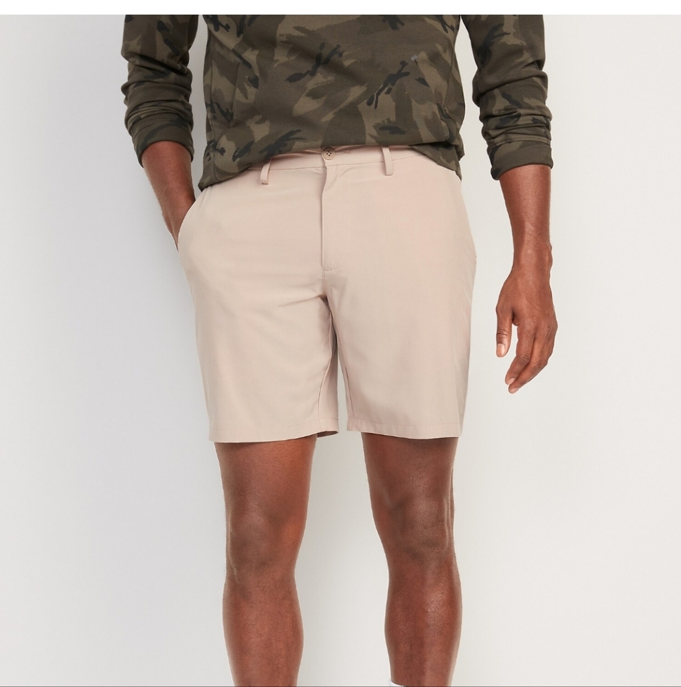 NEW Old Navy Stretch Tech Go-Dry Cool Chino Shorts Men's Size 36 7 Inch Inseam